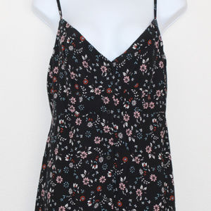 Love, fire Blackn Floral print NWT Size M